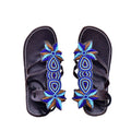 Blue beaded Leather Sandals
