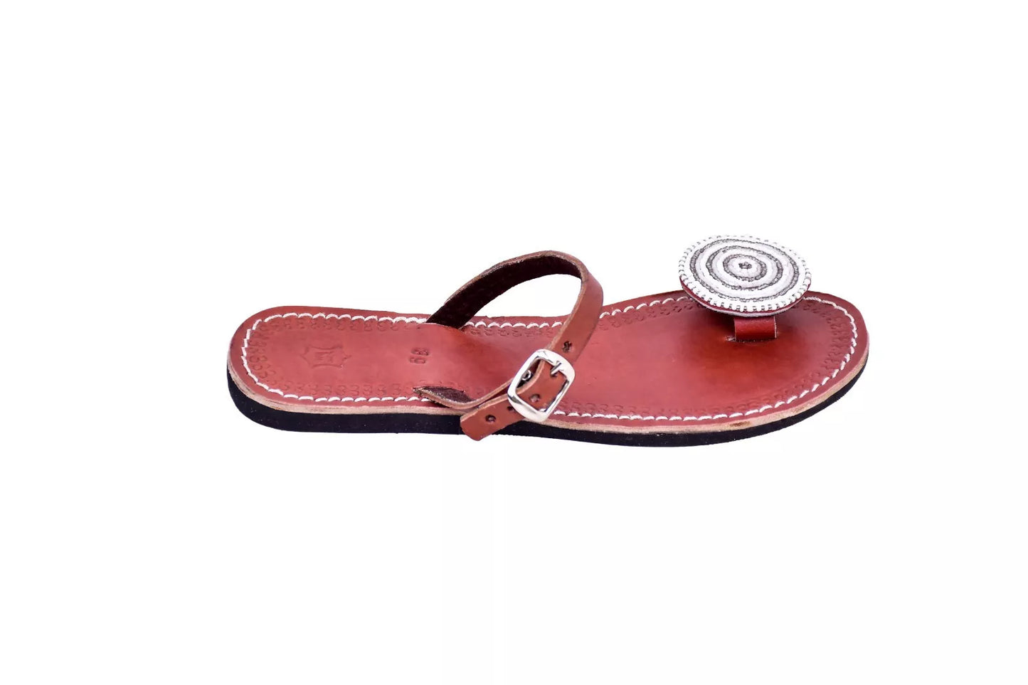 Masai Leather Beaded Sandals